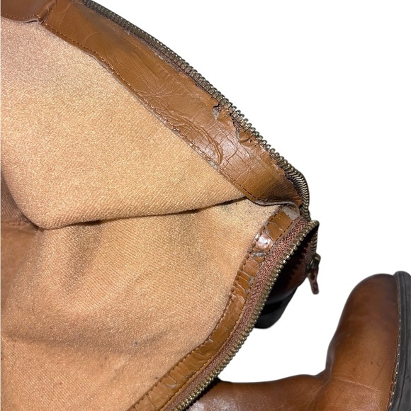Franco Sarto Brown Leather Knee-High Boots 7 medium - Picture 3 of 4